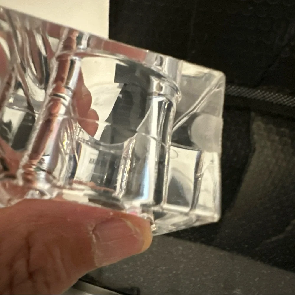 Lucite acrylic set of 8 napkin ring holders rectangular